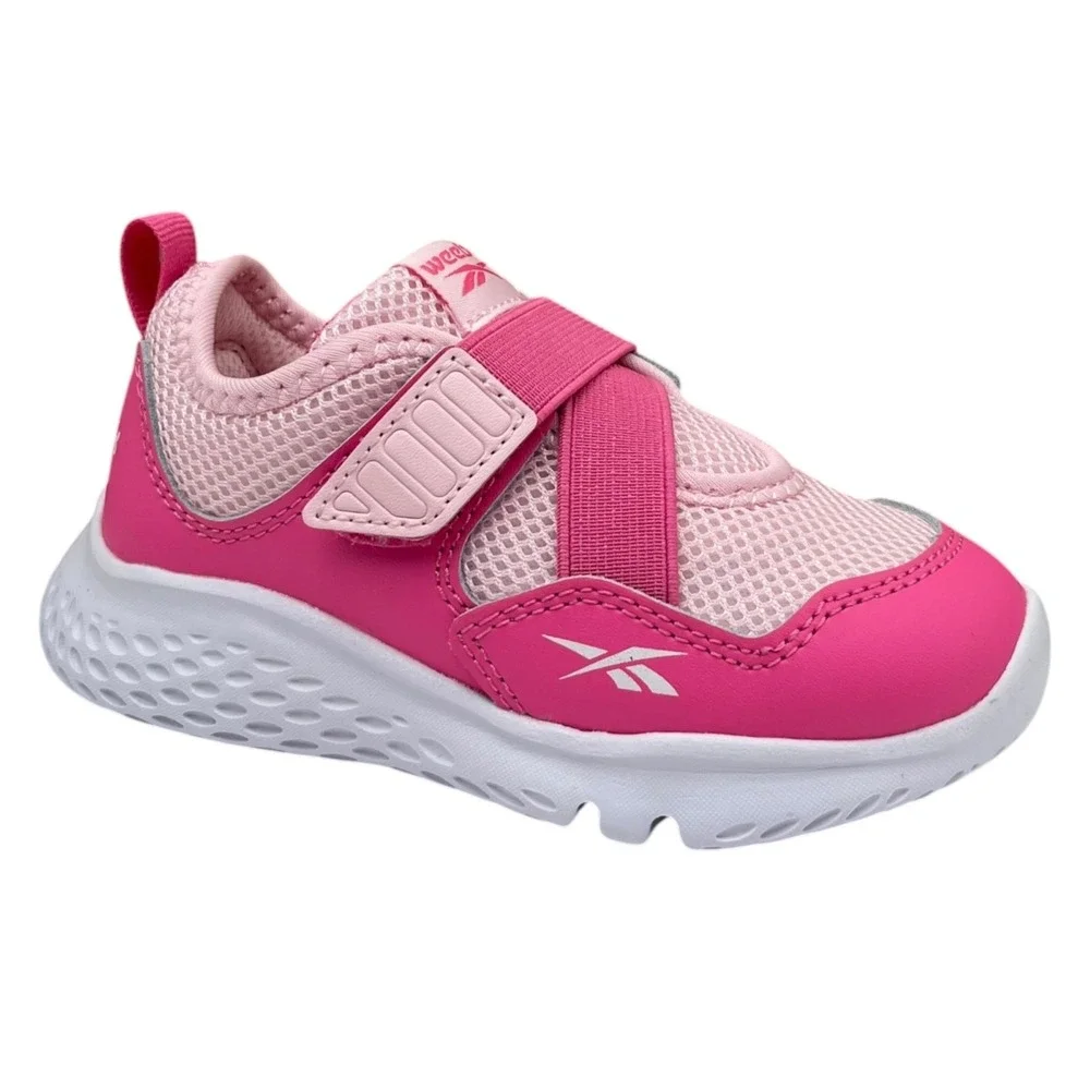 Reebok Toddler Girls Slip-on Sneaker Size 7 Pink‎ Lightweight Stretch Comfort